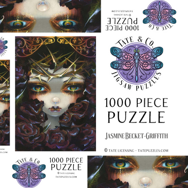 Darstellung des Puzzle Motivs The Language of Flowers 6 - Jasmine Becket-Griffith 1000 Puzzle Schachtel 3D Modell