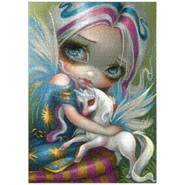 Darstellung des Puzzle Motivs puzzleplate Twilight Delight Fairy with Unicorn - Jasmine Becket-Griffith 1000 Puzzle