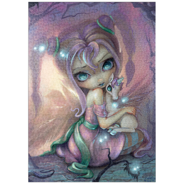 Darstellung des Puzzle Motivs puzzleplate Unicorn Sunset Fairy - Jasmine Becket-Griffith 1000 Puzzle