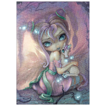 Darstellung des Puzzle Motivs puzzleplate Unicorn Sunset Fairy - Jasmine Becket-Griffith 500 Puzzle