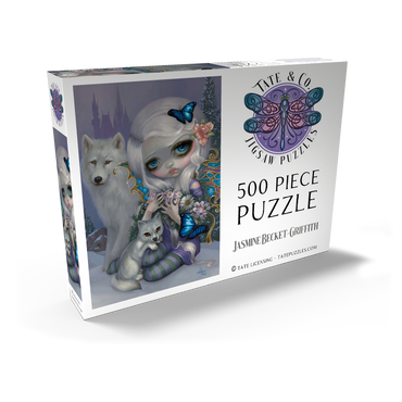 Darstellung des Puzzle Motivs Winter Fairy with Wolves - Jasmine Becket-Griffith 500 Puzzle Schachtel Ansicht2