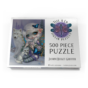 Darstellung des Puzzle Motivs Winter Fairy with Wolves - Jasmine Becket-Griffith 500 Puzzle Schachtel Ansicht3