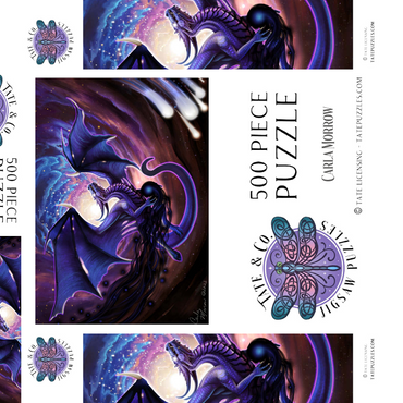 Darstellung des Puzzle Motivs Dark Star Dragon - Carla Morrow 500 Puzzle Schachtel 3D Modell