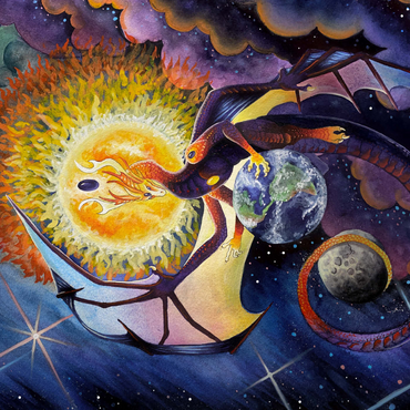 Darstellung des Puzzle Motivs All that Is Dragon - Carla Morrow 1000 Puzzle 3D Modell