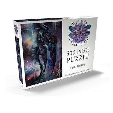 Darstellung des Puzzle Motivs Carried by Darkness Dragon - Carla Morrow 500 Puzzle Schachtel Ansicht2