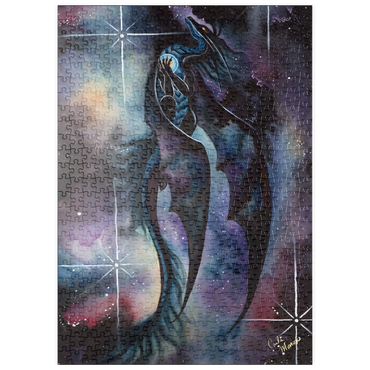 Darstellung des Puzzle Motivs puzzleplate Carried by Darkness Dragon - Carla Morrow 500 Puzzle