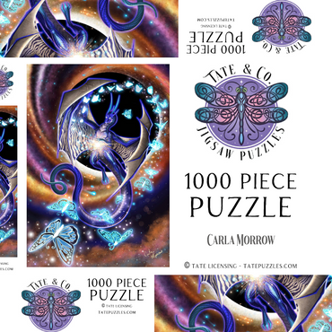 Darstellung des Puzzle Motivs Chaos of Creation Dragon - Carla Morrow 1000 Puzzle Schachtel 3D Modell