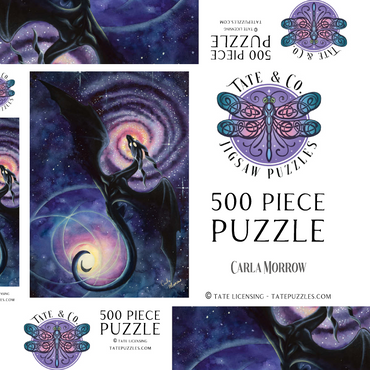 Darstellung des Puzzle Motivs Mistress of Infinity Dragon - Carla Morrow 500 Puzzle Schachtel 3D Modell