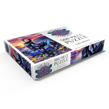 Darstellung des Puzzle Motivs Ocean’s Sunrise Orca - Carla Morrow 500 Puzzle Schachtel Ansicht1
