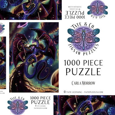 Darstellung des Puzzle Motivs Strength of Light Dragon - Carla Morrow 1000 Puzzle Schachtel 3D Modell