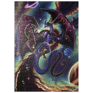 Darstellung des Puzzle Motivs puzzleplate Strength of Light Dragon - Carla Morrow 500 Puzzle