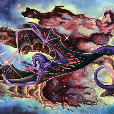 Darstellung des Puzzle Motivs Pillars of Creation Space Dragon - Carla Morrow 1000 Puzzle 3D Modell