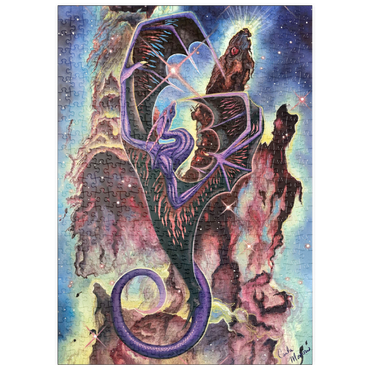 Darstellung des Puzzle Motivs puzzleplate Pillars of Creation Space Dragon - Carla Morrow 500 Puzzle
