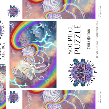 Darstellung des Puzzle Motivs Light Weaver Rainbow Dragon - Carla Morrow 500 Puzzle Schachtel 3D Modell