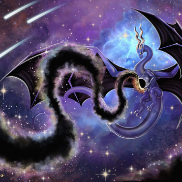 Darstellung des Puzzle Motivs Night Weaver Dragon - Carla Morrow 500 Puzzle 3D Modell