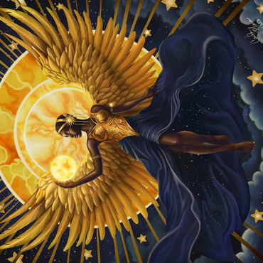 Darstellung des Puzzle Motivs Solar Flame Angel - Carla Morrow 500 Puzzle 3D Modell