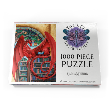Darstellung des Puzzle Motivs Watcher of Knowledge Dragon - Carla Morrow 1000 Puzzle Schachtel Ansicht3
