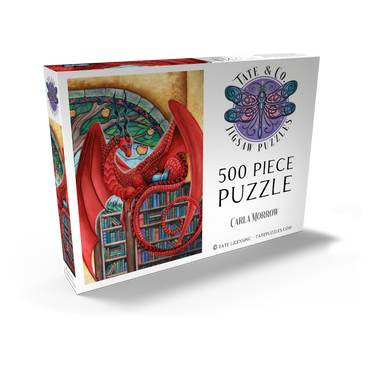 Darstellung des Puzzle Motivs Watcher of Knowledge Dragon - Carla Morrow 500 Puzzle Schachtel Ansicht2