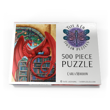 Darstellung des Puzzle Motivs Watcher of Knowledge Dragon - Carla Morrow 500 Puzzle Schachtel Ansicht3
