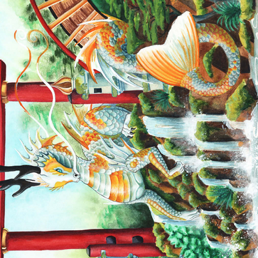 Darstellung des Puzzle Motivs The Empress Dragon - Carla Morrow 500 Puzzle 3D Modell