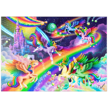 Darstellung des Puzzle Motivs puzzleplate Rainbow Dreams Unicorns - Carla Morrow 1000 Puzzle