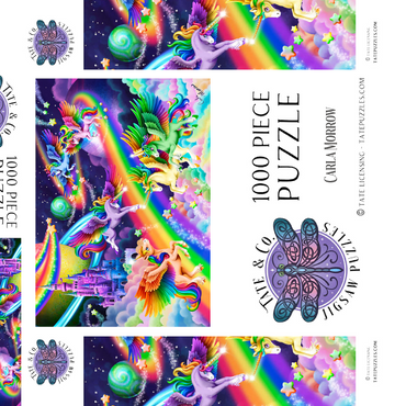 Darstellung des Puzzle Motivs Rainbow Dreams Unicorns - Carla Morrow 1000 Puzzle Schachtel 3D Modell