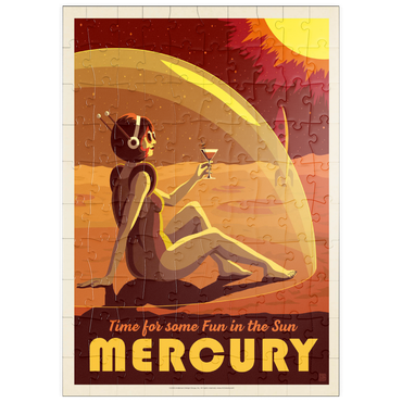 Darstellung des Puzzle Motivs puzzleplate Mercury: Fun In The Sun, Vintage Poster 100 Puzzle