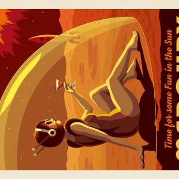 Darstellung des Puzzle Motivs Mercury: Fun In The Sun, Vintage Poster 200 Puzzle 3D Modell