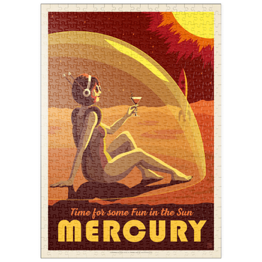 Darstellung des Puzzle Motivs puzzleplate Mercury: Fun In The Sun, Vintage Poster 500 Puzzle