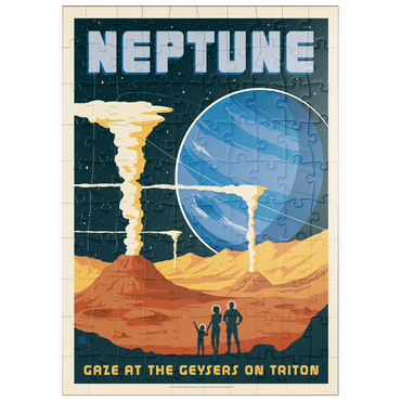 Darstellung des Puzzle Motivs puzzleplate Neptune: The Geysers Of Triton, Vintage Poster 100 Puzzle