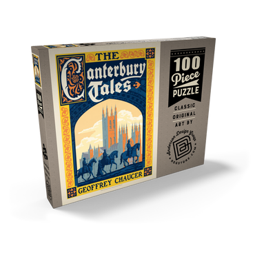 Darstellung des Puzzle Motivs The Canterbury Tales: Geoffrey Chaucer, Vintage Poster 100 Puzzle Schachtel Ansicht2