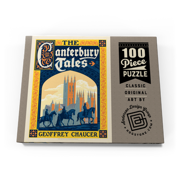 Darstellung des Puzzle Motivs The Canterbury Tales: Geoffrey Chaucer, Vintage Poster 100 Puzzle Schachtel Ansicht3