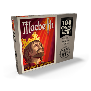 Darstellung des Puzzle Motivs MacBeth: William Shakespeare, Vintage Poster 100 Puzzle Schachtel Ansicht2