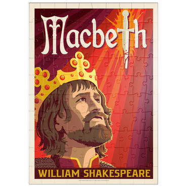 Darstellung des Puzzle Motivs puzzleplate MacBeth: William Shakespeare, Vintage Poster 100 Puzzle