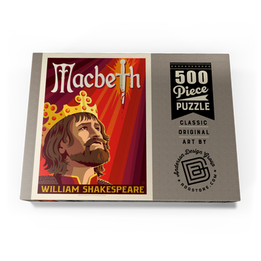 Darstellung des Puzzle Motivs MacBeth: William Shakespeare, Vintage Poster 500 Puzzle Schachtel Ansicht3