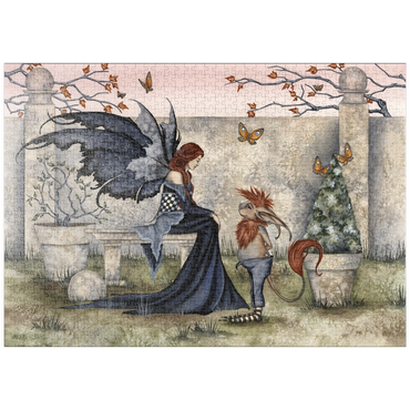Darstellung des Puzzle Motivs puzzleplate Gossip Fairy – Amy Brown 1000 Puzzle