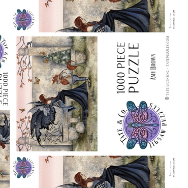 Darstellung des Puzzle Motivs Gossip Fairy – Amy Brown 1000 Puzzle Schachtel 3D Modell