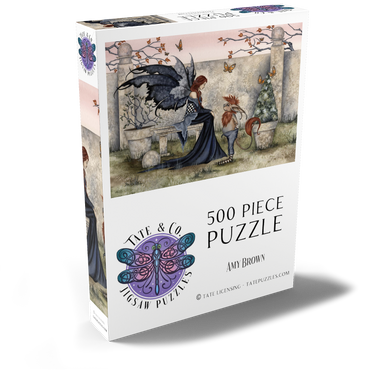 Darstellung des Puzzle Motivs Gossip Fairy – Amy Brown 500 Puzzle Schachtel Ansicht2