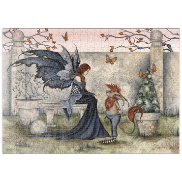 Darstellung des Puzzle Motivs puzzleplate Gossip Fairy – Amy Brown 500 Puzzle