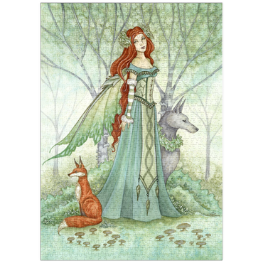 Darstellung des Puzzle Motivs puzzleplate Woodland Guardians Fairy – Amy Brown 1000 Puzzle