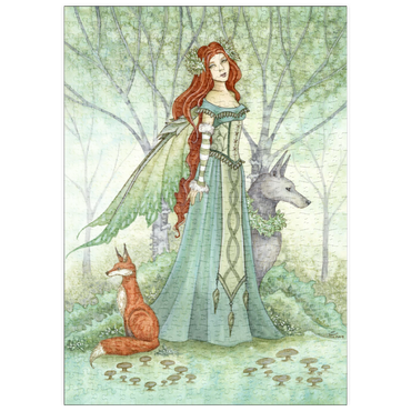 Darstellung des Puzzle Motivs puzzleplate Woodland Guardians Fairy – Amy Brown 500 Puzzle
