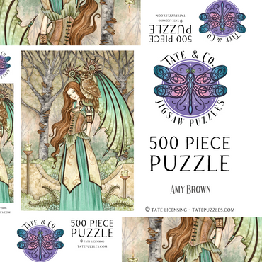 Darstellung des Puzzle Motivs Garden of wisdom Fairy - Amy Brown 500 Puzzle Schachtel 3D Modell