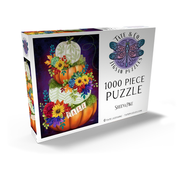 Darstellung des Puzzle Motivs Indigo Autumn Pumpkin Stack - Sheena Pike 1000 Puzzle Schachtel Ansicht2