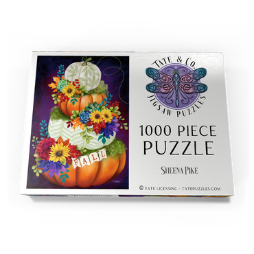 Darstellung des Puzzle Motivs Indigo Autumn Pumpkin Stack - Sheena Pike 1000 Puzzle Schachtel Ansicht3