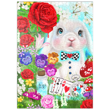 Darstellung des Puzzle Motivs puzzleplate The White Rabbit - Sheena Pike 500 Puzzle