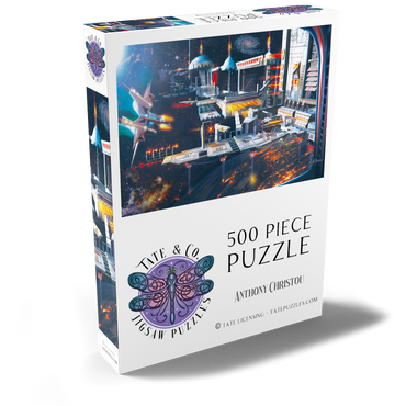 Darstellung des Puzzle Motivs Space Station Landing Bay - Anthony Christou 500 Puzzle Schachtel Ansicht2