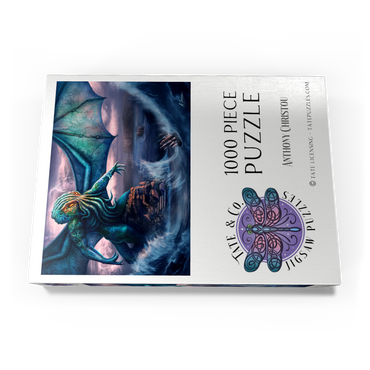 Darstellung des Puzzle Motivs Cthulu Lovecraft Horror - Anthony Christou 1000 Puzzle Schachtel Ansicht3
