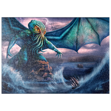 Darstellung des Puzzle Motivs puzzleplate Cthulu Lovecraft Horror - Anthony Christou 500 Puzzle