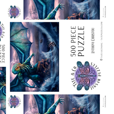 Darstellung des Puzzle Motivs Cthulu Lovecraft Horror - Anthony Christou 500 Puzzle Schachtel 3D Modell