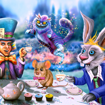 Darstellung des Puzzle Motivs Alice in Wonderland Tea Party - Anthony Christou 1000 Puzzle 3D Modell